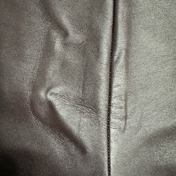 Loft Vegan Leather Leggings. Dark Chocolate Brown. Size M. - Picture 6 of 6